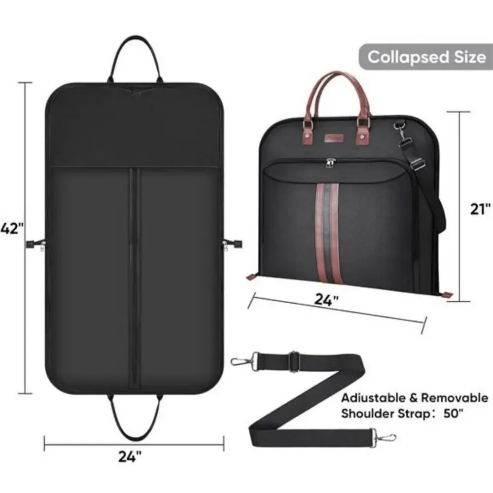 Baleine Garment Bag Travel Bag Suit Black and Brown Travel Traveller Business